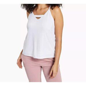 Bar III Women's Size XS Zip Chic Back Tank Top Blouse in White NWT PM148AFA